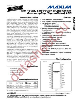 MAX1402EAI+ datasheet  